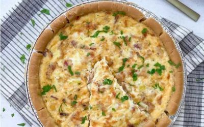 Gluten Free Bacon, Gruyere, and Leek Quiche